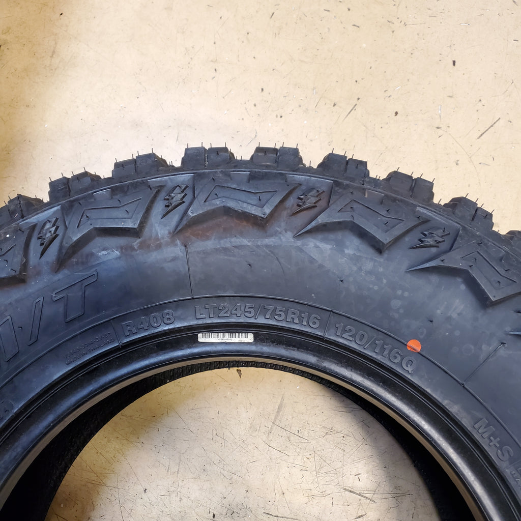 (KSL ONLY) 4 THUNDERER TRAC GRIP M/T R408 BSW LT 245 75 16 120/116Q 10 PLY MUD TIRE TH2455