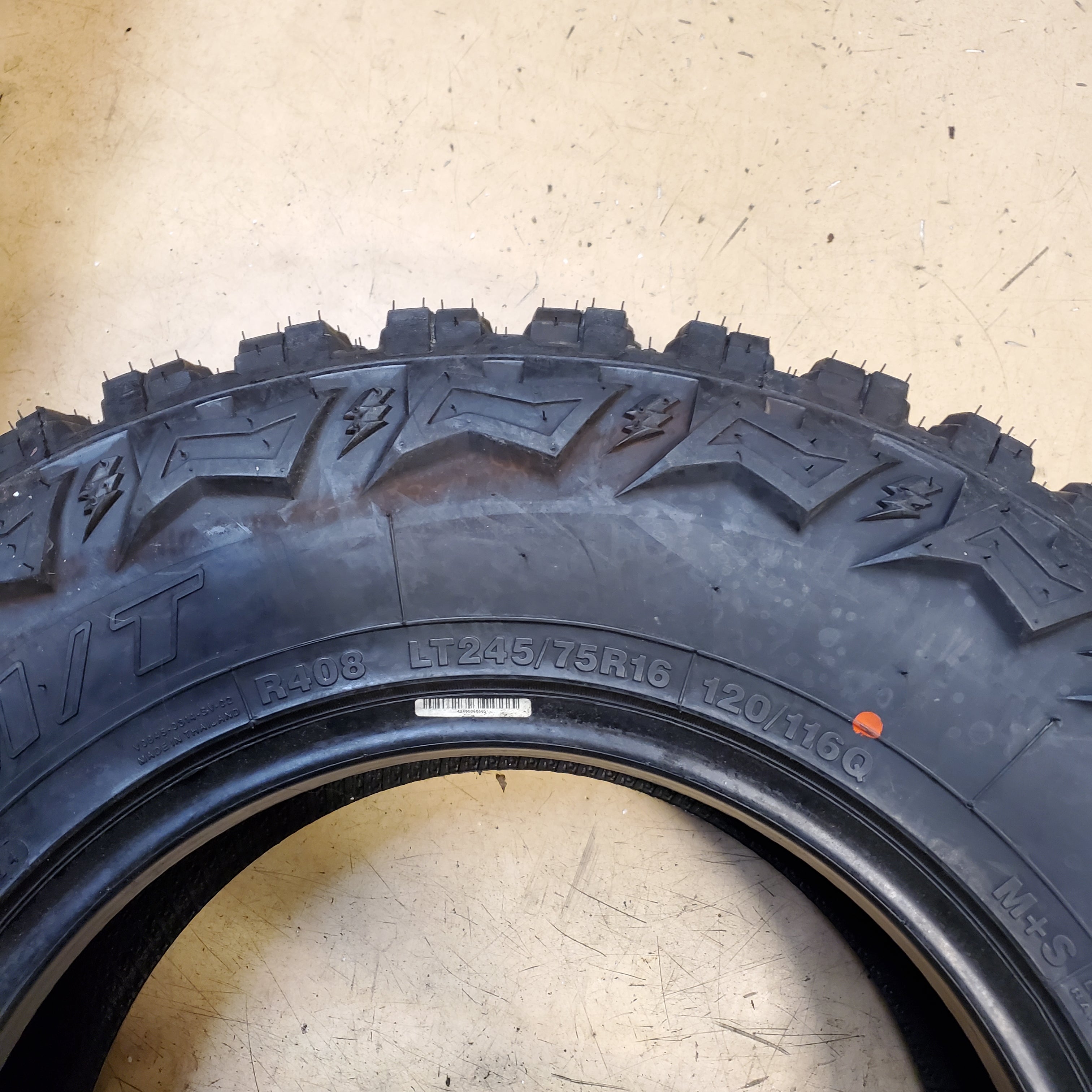 (KSL ONLY) 4 THUNDERER TRAC GRIP M/T R408 BSW LT 245 75 16 120/116Q 10 PLY MUD TIRE TH2455