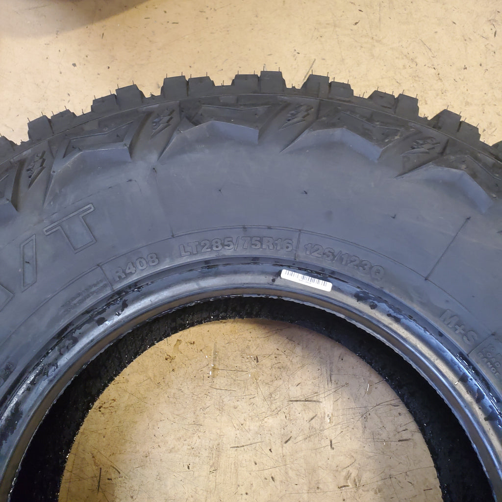 AMERICUS RUGGED M/T R408 BSW LT 285 75 16 126/123Q MUD TRUCK TIRE AMD2459