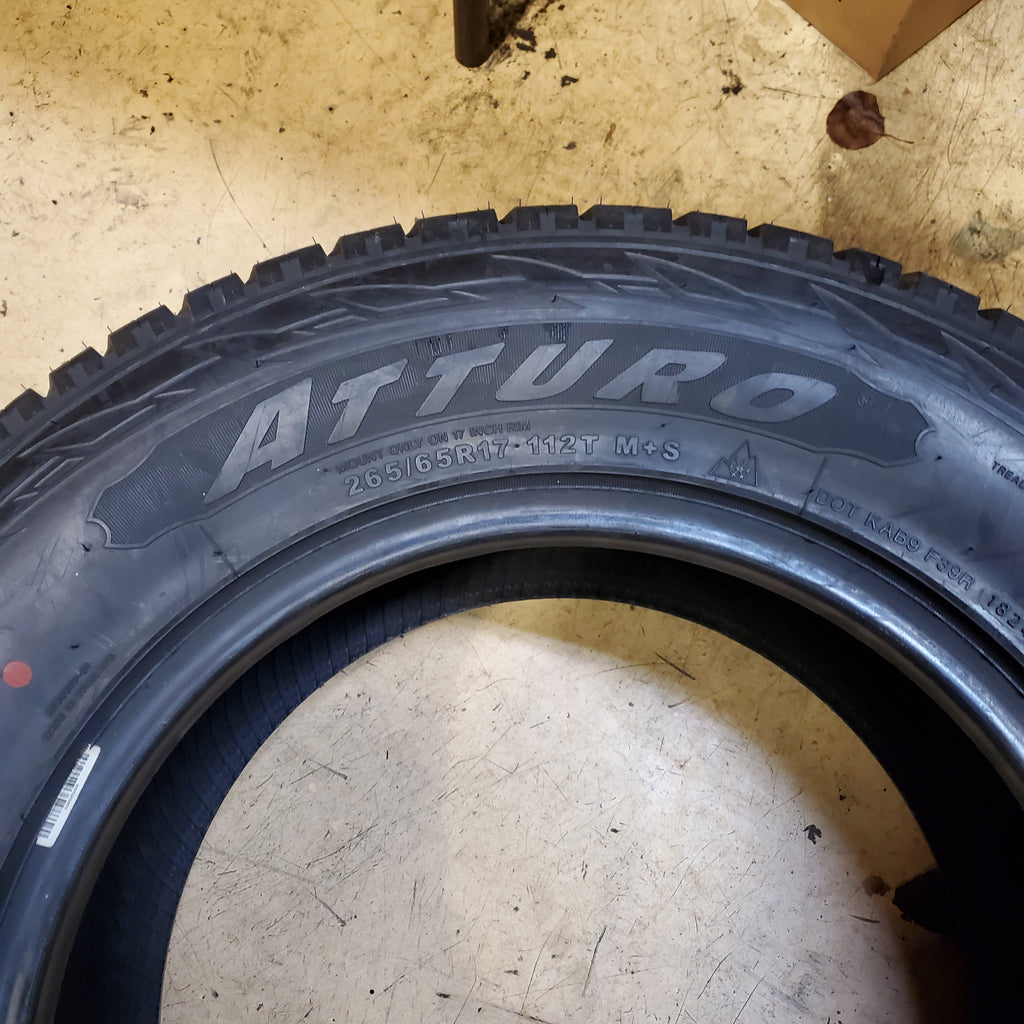 2 NOS ATTURO TRAIL BLADE A/T BSW P 265 65 17 112T SL ALL TERRAIN TIRES TBATI0048340