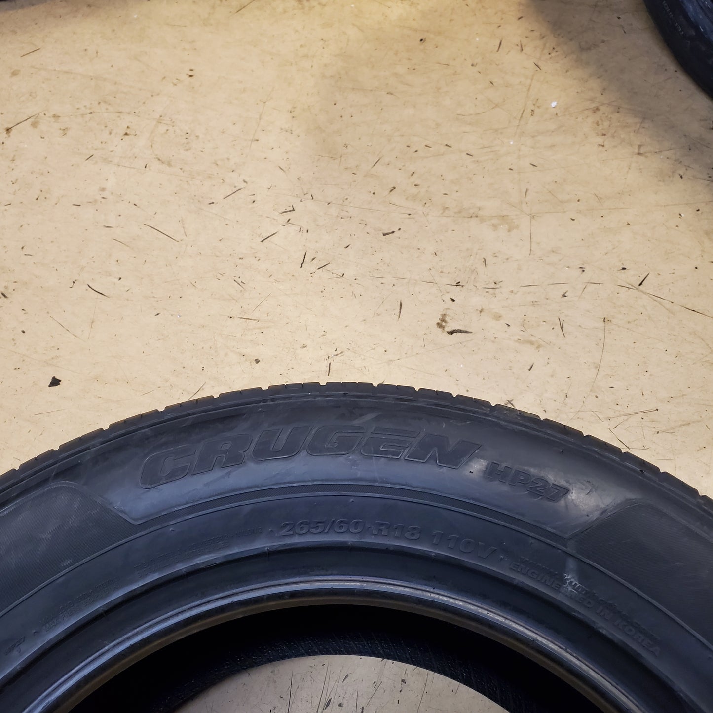 KUMHO CRUGEN HP27 BSW P 265 60 18 110V HIGHWAY TIRE 2346283