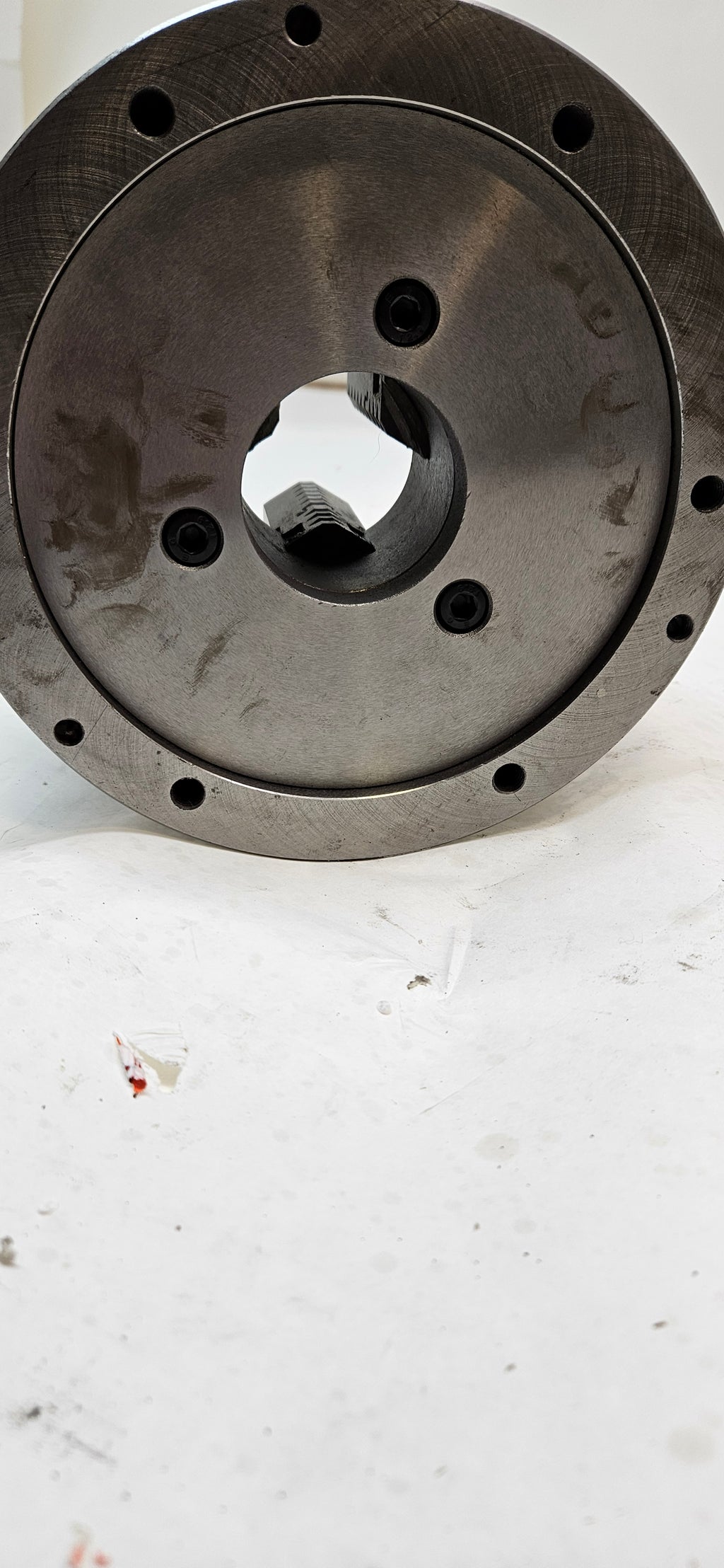 Hertel Manual Lathe Chuck: 8", 3 Jaws, Self-Centering 1808/40063