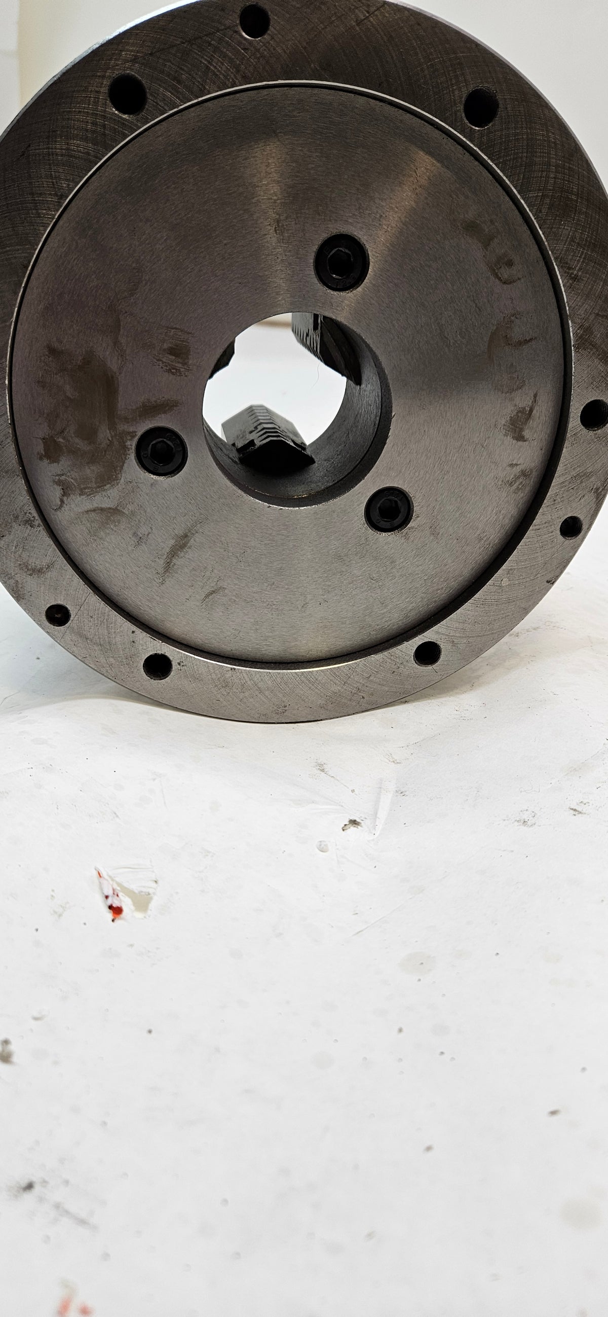 Hertel Manual Lathe Chuck: 8", 3 Jaws, Self-Centering 1808/40063