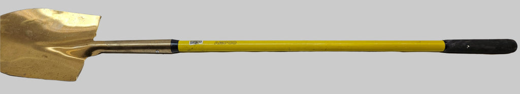 AMPCO SAFETY TOOLS ROUND POINT SHOVEL NON-SPARKING NON-MAGNETIC CORROSION RESISTANT LONG HANDLE S-81FG