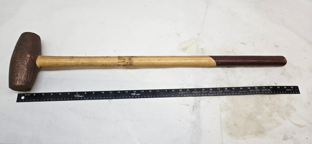 12 LB. BRASS SLEDGE HAMMER NON SPARKING WITH 32" WOOD HANDLE ABC12BW