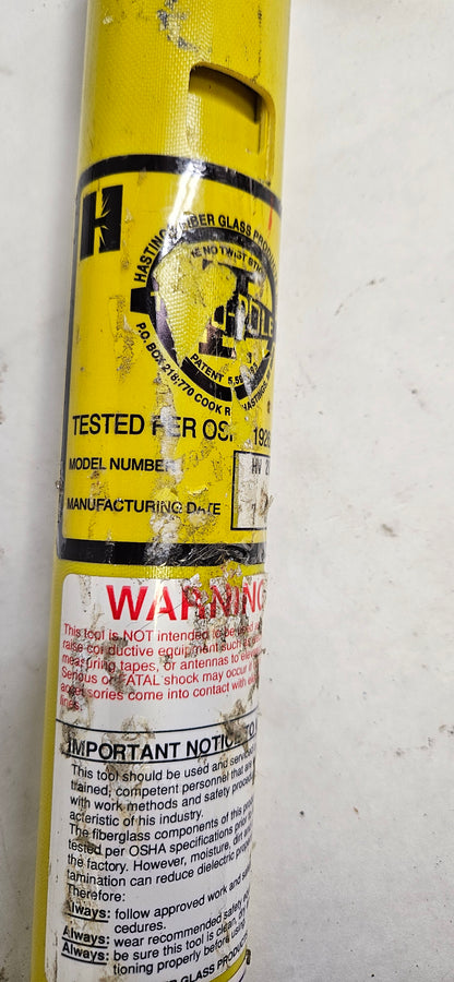 HASTINGS HV-208 TEL-O-POLE HOT STICK 92 INCHES (MISSING PROBE)