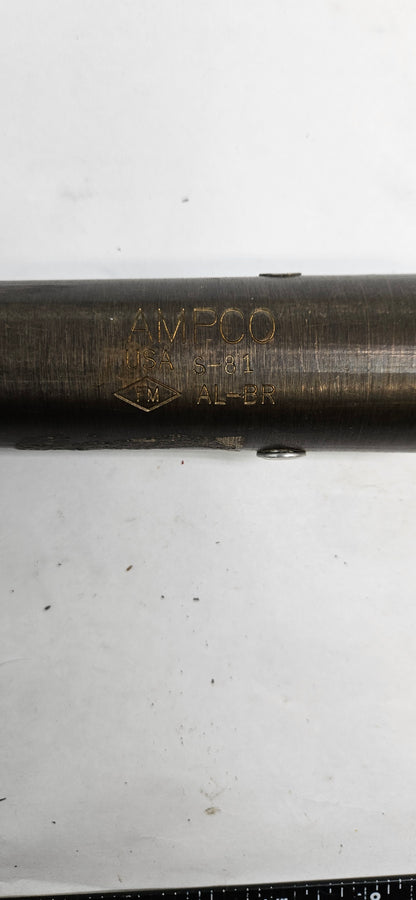 USED AMPCO SAFETY TOOLS ROUND POINT SHOVEL NON-SPARKING NON-MAGNETIC CORROSION RESISTANT LONG HANDLE S-81FG