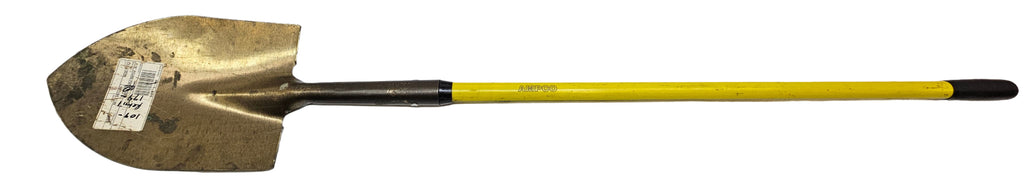 USED AMPCO SAFETY TOOLS ROUND POINT SHOVEL NON-SPARKING NON-MAGNETIC CORROSION RESISTANT LONG HANDLE S-81FG