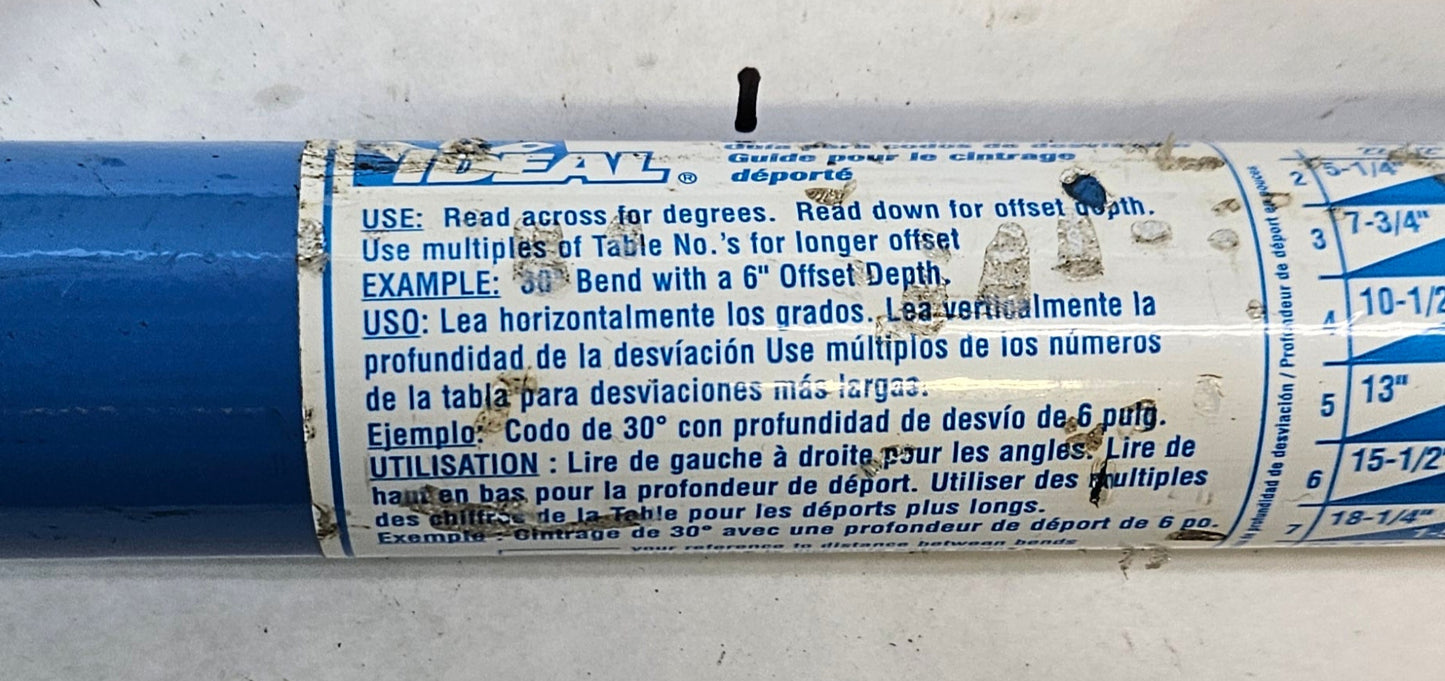 IDEAL CONDUIT BENDER, 1 IN" EMT, 3/4 RIGID 74-028