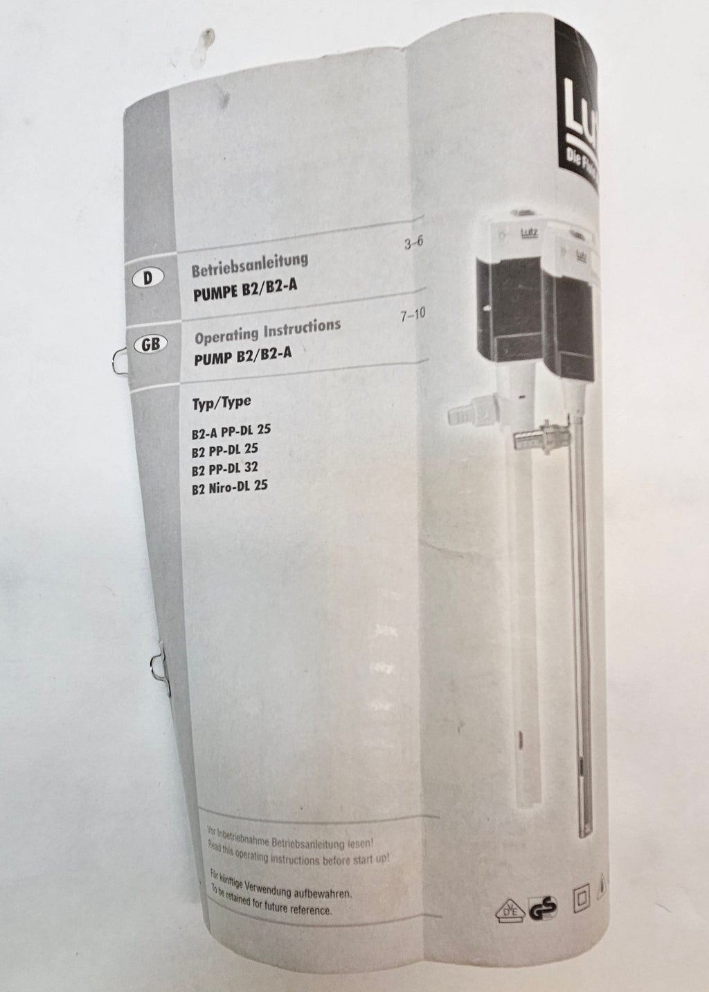 LUTZ B2 SERIES 100-120 V LAB PUMP SYSTEM 02031 010219 (TUBE IS BENT)