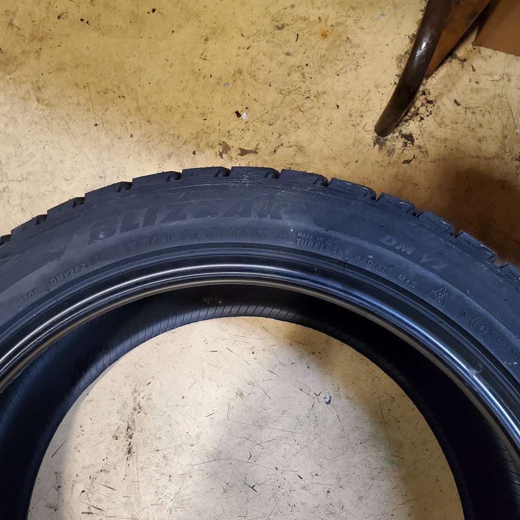 2 BRIDGESTONE BLIZZAK DM-V2 BSW P 275 45 20 110T XL WINTER TIRE 015964