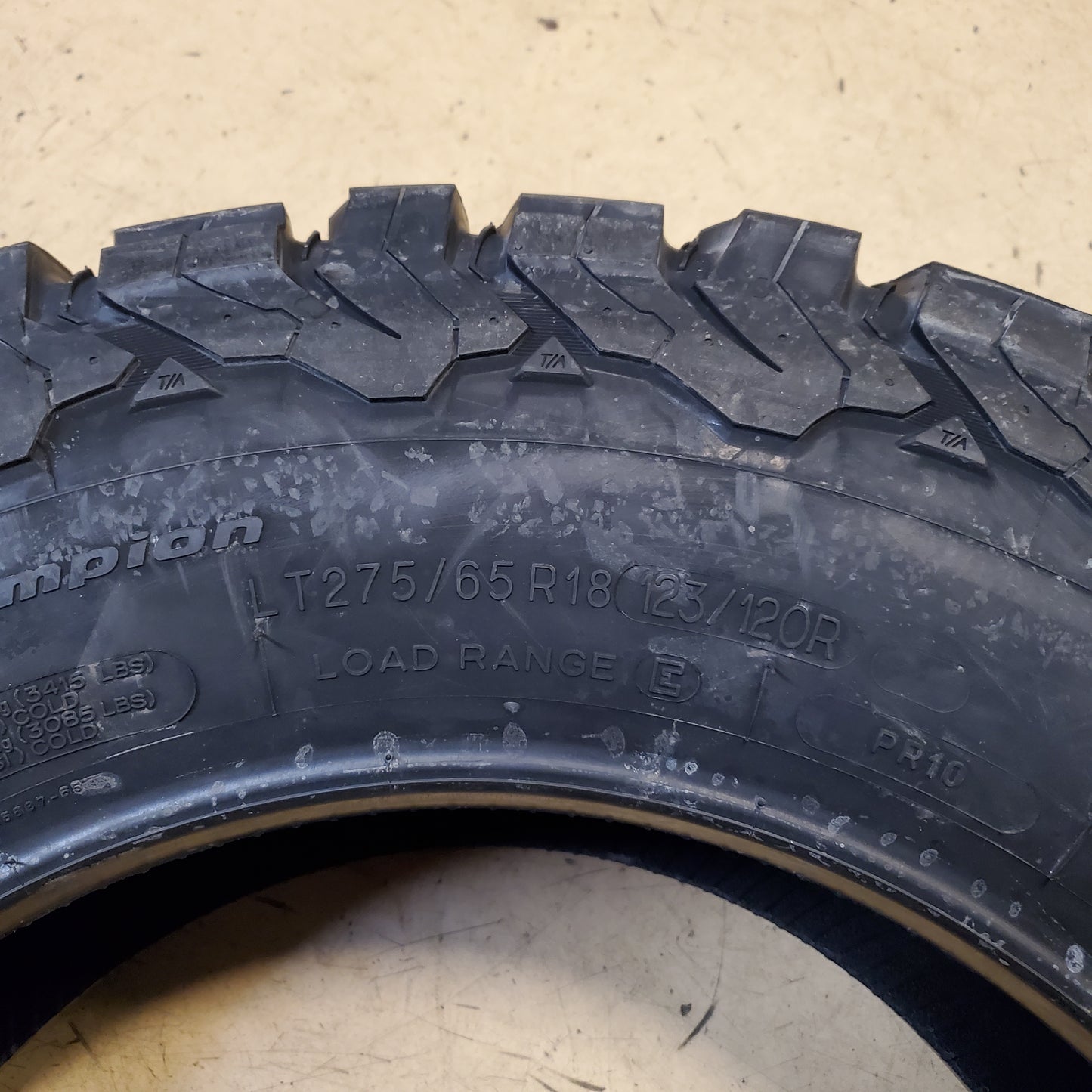 BFGOODRICH ALL-TERRAIN T/A KO2 RWL LT 275 65 18 123/120R 10 PLY TIRE 19463