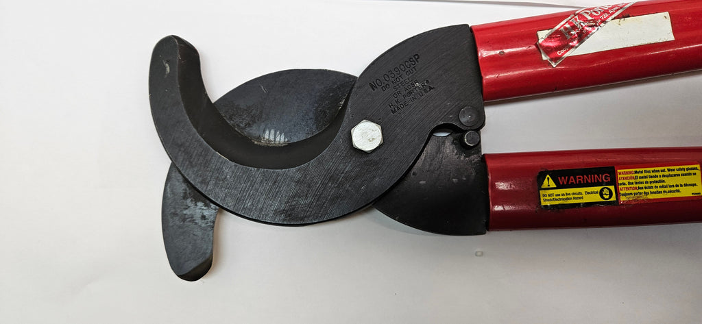 CRESCENT HK PORTER 0390CSP COMMUNICATIONS CABLE CUTTER, SHEAR-CUT, STEEL HANDLE, RUBBER GRIP, 37" (ITEM A)