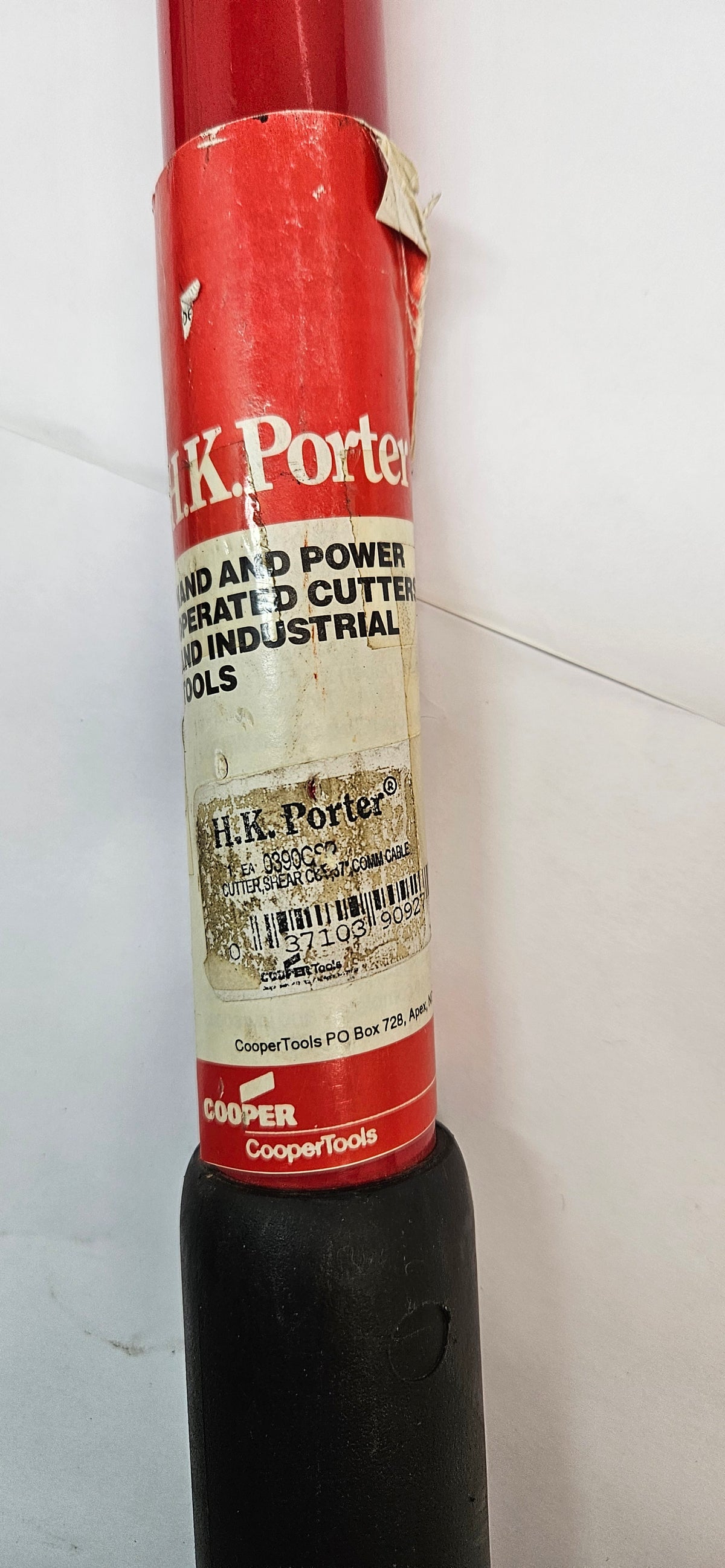 CRESCENT HK PORTER 0390CSP COMMUNICATIONS CABLE CUTTER, SHEAR-CUT, STEEL HANDLE, RUBBER GRIP, 37" (ITEM A)
