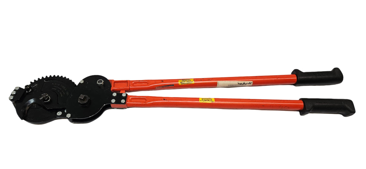 KLEIN TOOLS 63700 HEAVY DUTY RATCHETING CABLE CUTTER, CUTS STEEL AND ACSR, 36" LONG (ITEM A)