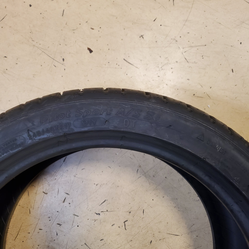 NOS MICHELIN PILOT SPORT A/S 3 PLUS BSW P 245 40 17 91Y UHP TIRE 66770