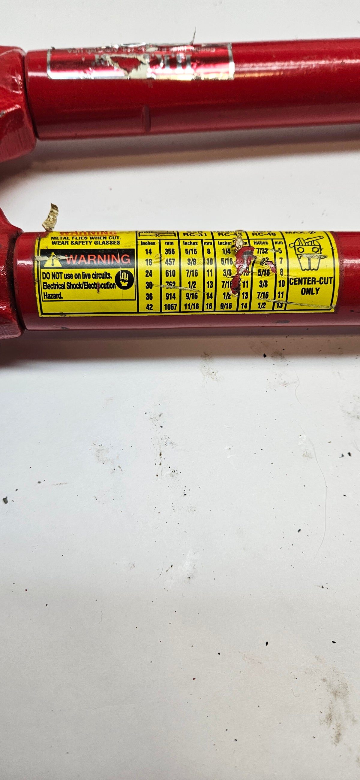 HK PORTER 43 IN. INDUSTRIAL GRADE CUTTER NO.5CL 7/8 SOFT 3/4 HARD
