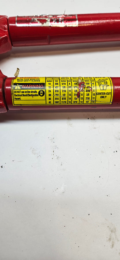HK PORTER 43 IN. INDUSTRIAL GRADE CUTTER NO.5CL 7/8 SOFT 3/4 HARD