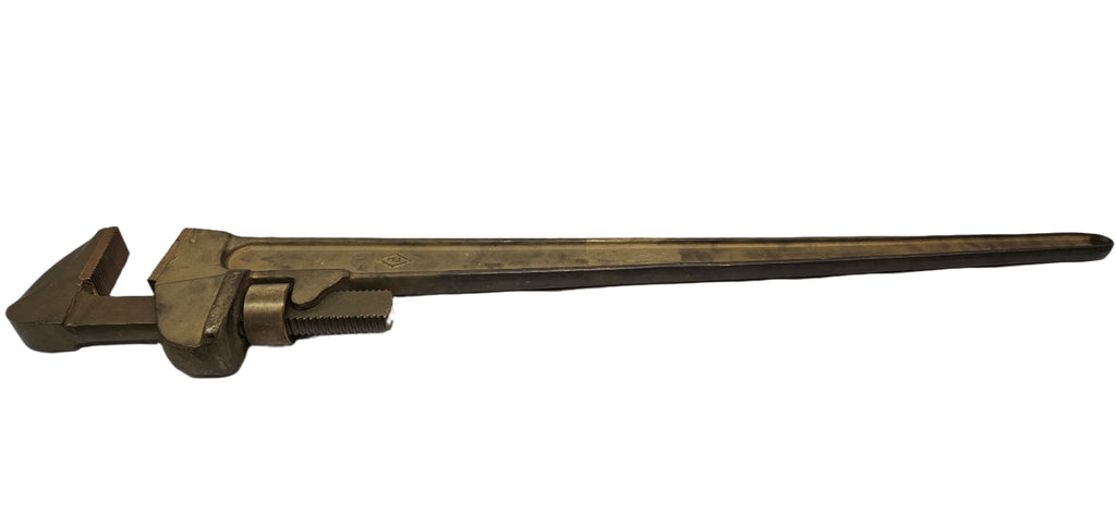 AMPCO W-216 NON-SPARKING NON-MAGNETIC PIPE WRENCH ALUMINUM BRONZE 48" OAL