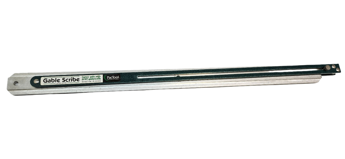 PACTOOL GENERAL TOOLS & INSTRUMENTS GABLE SCRIBE SA904 - ADJUSTABLE SQUARE, ALUMINUM, GREEN, 30 INCH EDGE WITH SHEAR GUIDE