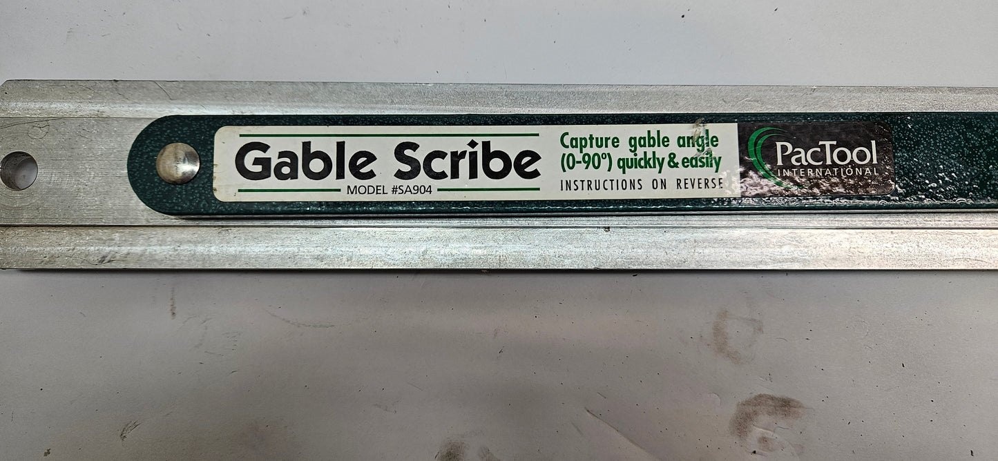 PACTOOL GENERAL TOOLS & INSTRUMENTS GABLE SCRIBE SA904 - ADJUSTABLE SQUARE, ALUMINUM, GREEN, 30 INCH EDGE WITH SHEAR GUIDE