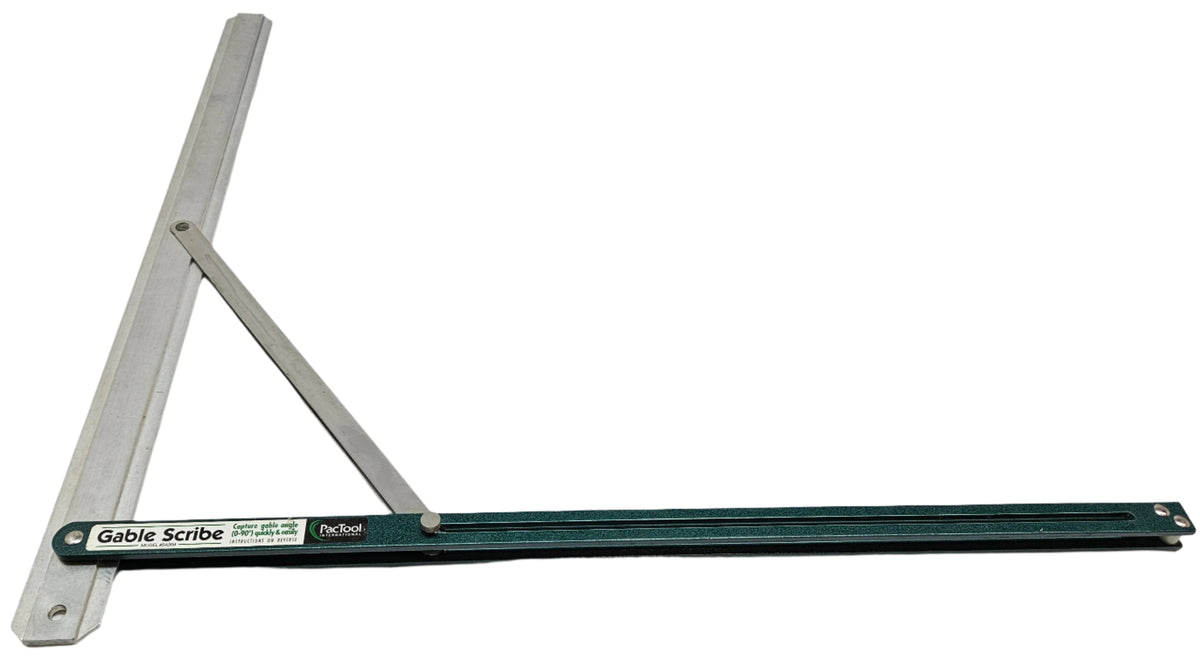 PACTOOL GENERAL TOOLS & INSTRUMENTS GABLE SCRIBE SA904 - ADJUSTABLE SQUARE, ALUMINUM, GREEN, 30 INCH EDGE WITH SHEAR GUIDE