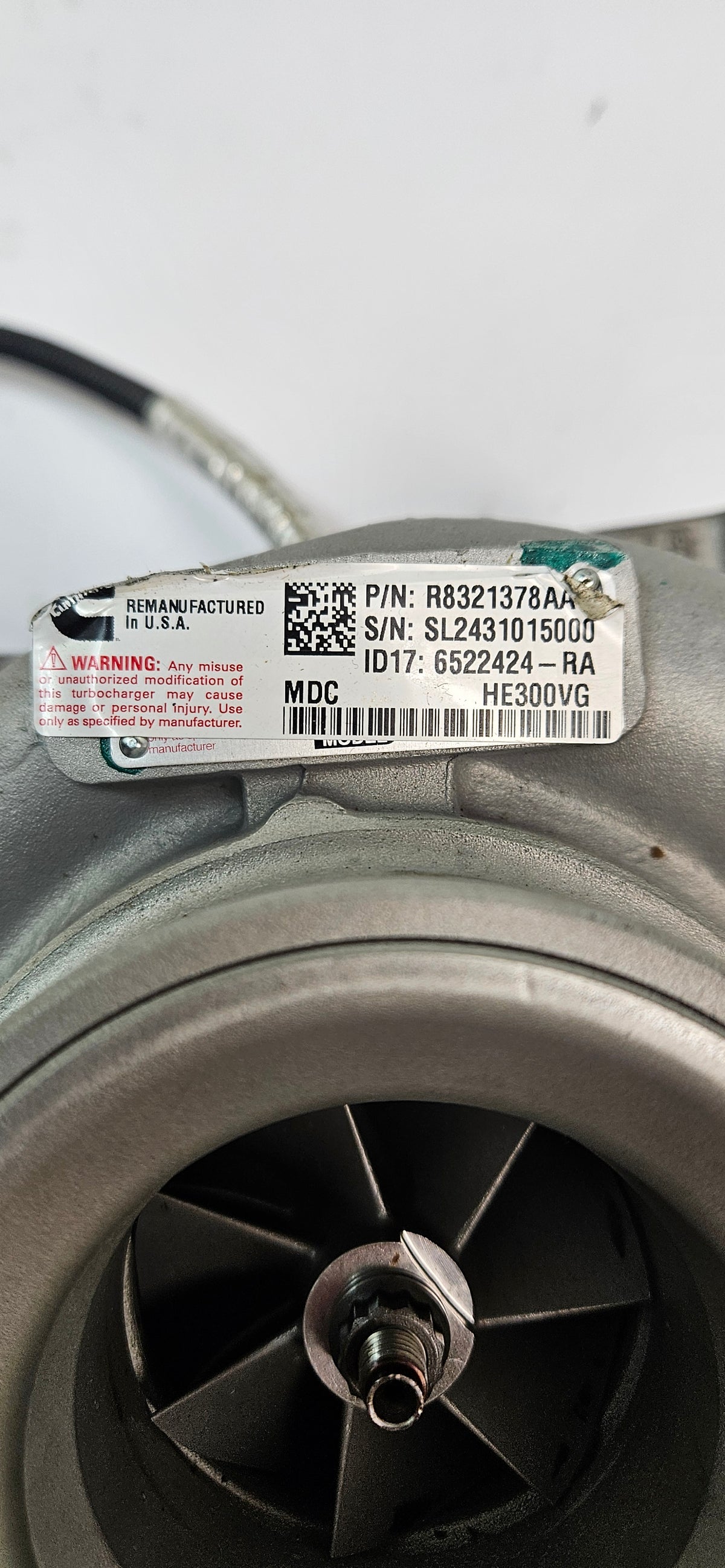 DODGE RAM HOLSET TURBOCHARGER ISB 6.7L HE300VG R8321378AA