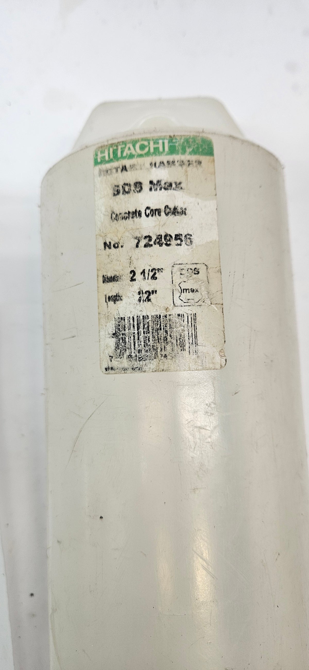 HITACHI 724956M 2-1/2" X 22" SDS MAX THRU-HOLE CORE BIT