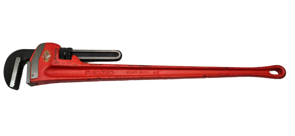 RIDGID 31040 48" HEAVY-DUTY STRAIGHT PIPE WRENCH, 6" PIPE CAPACITY, RED