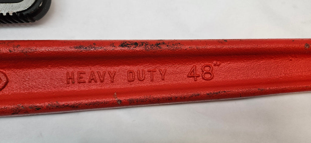 RIDGID 31040 48" HEAVY-DUTY STRAIGHT PIPE WRENCH, 6" PIPE CAPACITY, RED