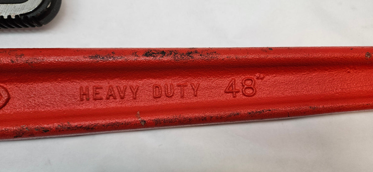 RIDGID 31040 48" HEAVY-DUTY STRAIGHT PIPE WRENCH, 6" PIPE CAPACITY, RED
