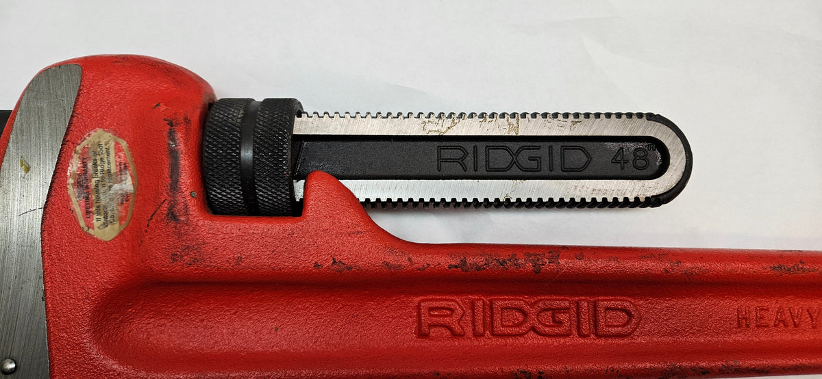 RIDGID 31040 48" HEAVY-DUTY STRAIGHT PIPE WRENCH, 6" PIPE CAPACITY, RED