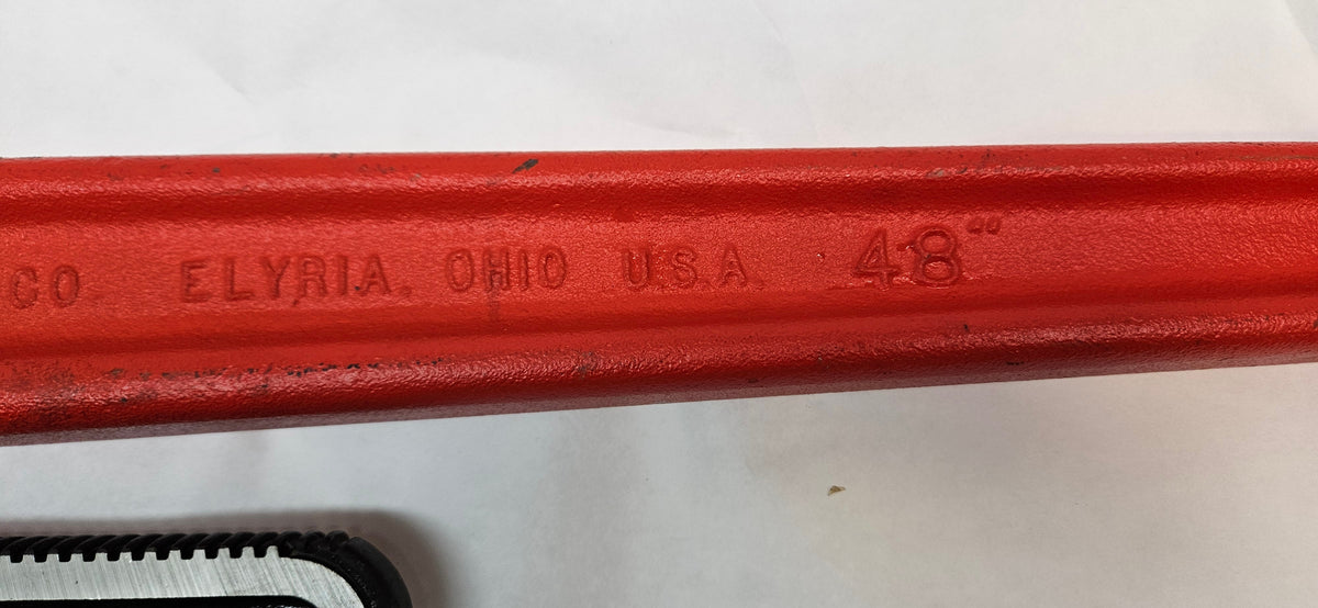 RIDGID 31040 48" HEAVY-DUTY STRAIGHT PIPE WRENCH, 6" PIPE CAPACITY, RED