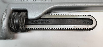 RIDGID 31115 #848 STRAIGHT PIPE RIDGID 48 IN. ALUMINUM STRAIGHT PIPE WRENCH, 6 IN. PIPE CAPACITY