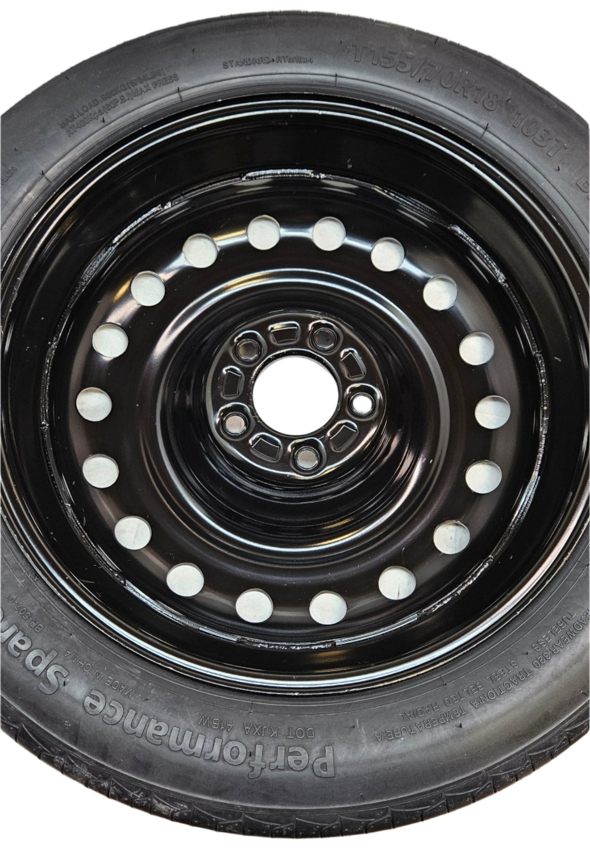BR-507-01 SPARE TIRE TO FIT 2017-2025 TESLA MODEL 3 INCL. PERFORMANCE MODELS WITH TIRE CHANGING KIT PLUS STORAGE CASE