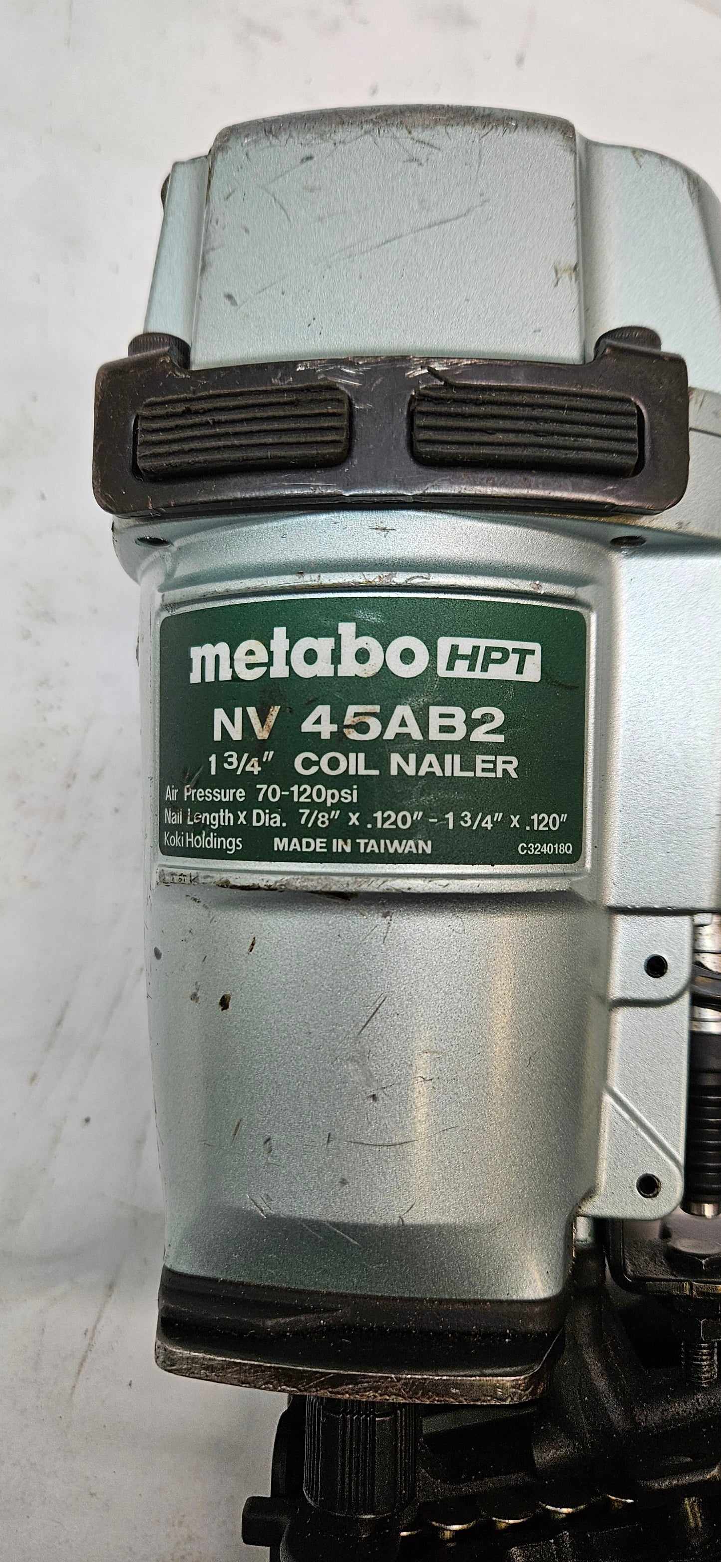 METABO HPT NV45AB2 COIL ROOFING NAILER, 7/8" TO 1-3/4" (ITEM A)