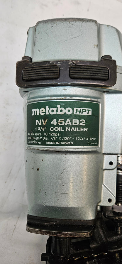 METABO HPT NV45AB2 COIL ROOFING NAILER, 7/8" TO 1-3/4" (ITEM A)