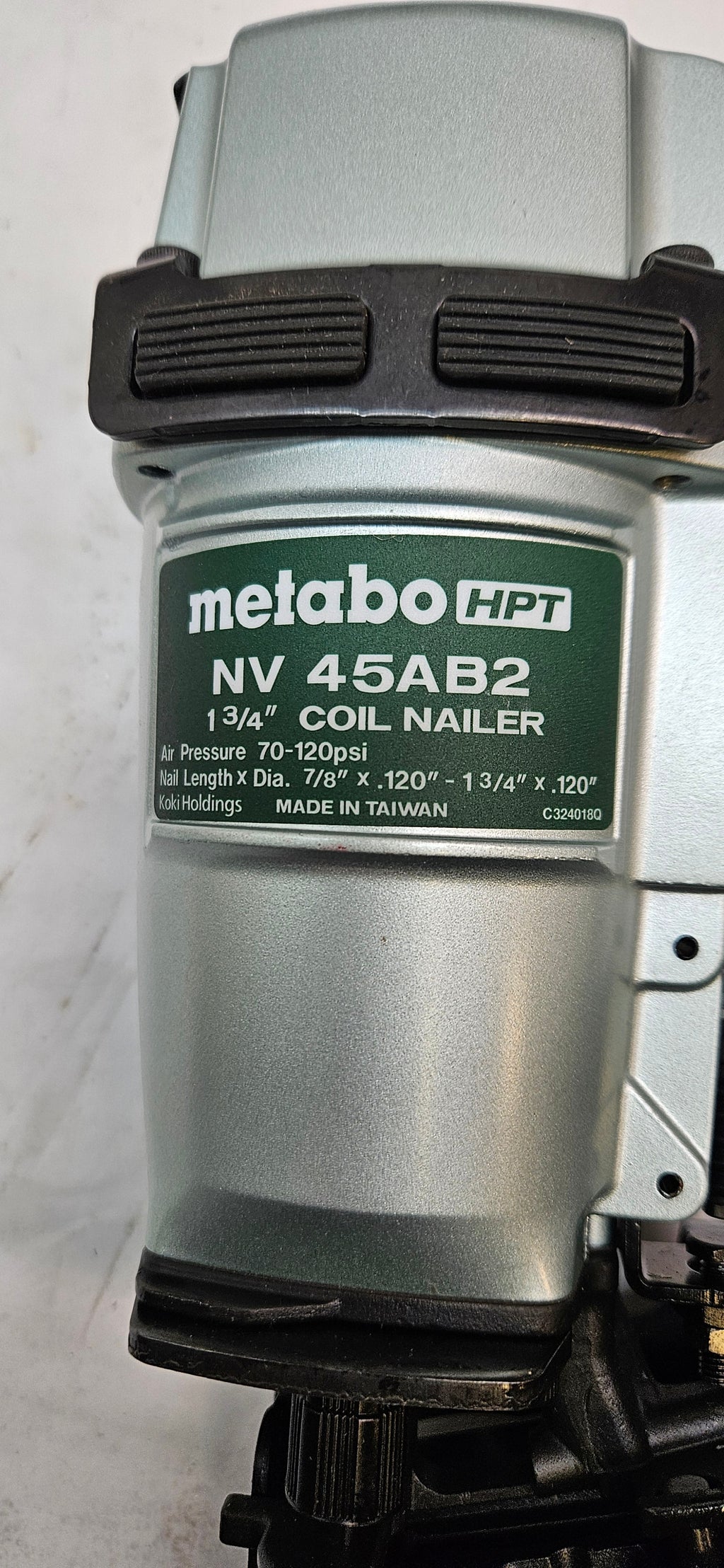 METABO HPT NV45AB2 COIL ROOFING NAILER, 7/8" TO 1-3/4" (ITEM B)
