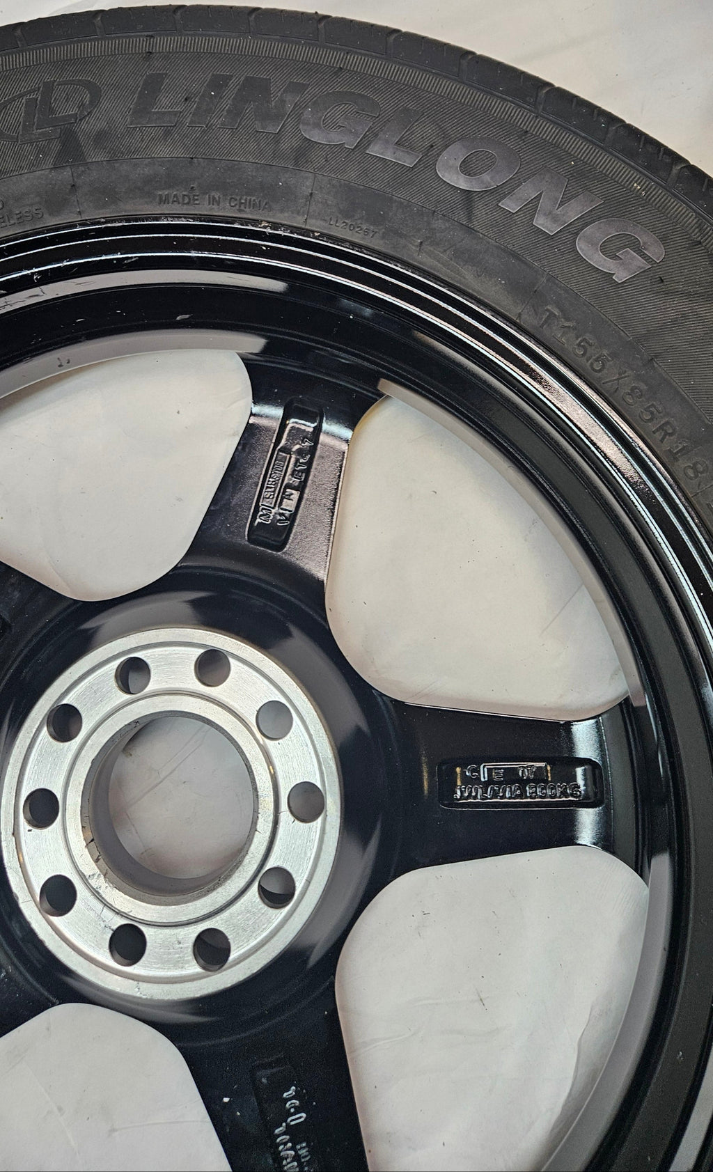 MODERN SPARE LINGLONG T010NB SPARE TIRE AND COMPLETE ACCESSORY KIT (POSSIBLY) FOR 2019-2025 BMW X4 (G02) OR 2020-2024 Ford Mach-E (Non GT) MODELS