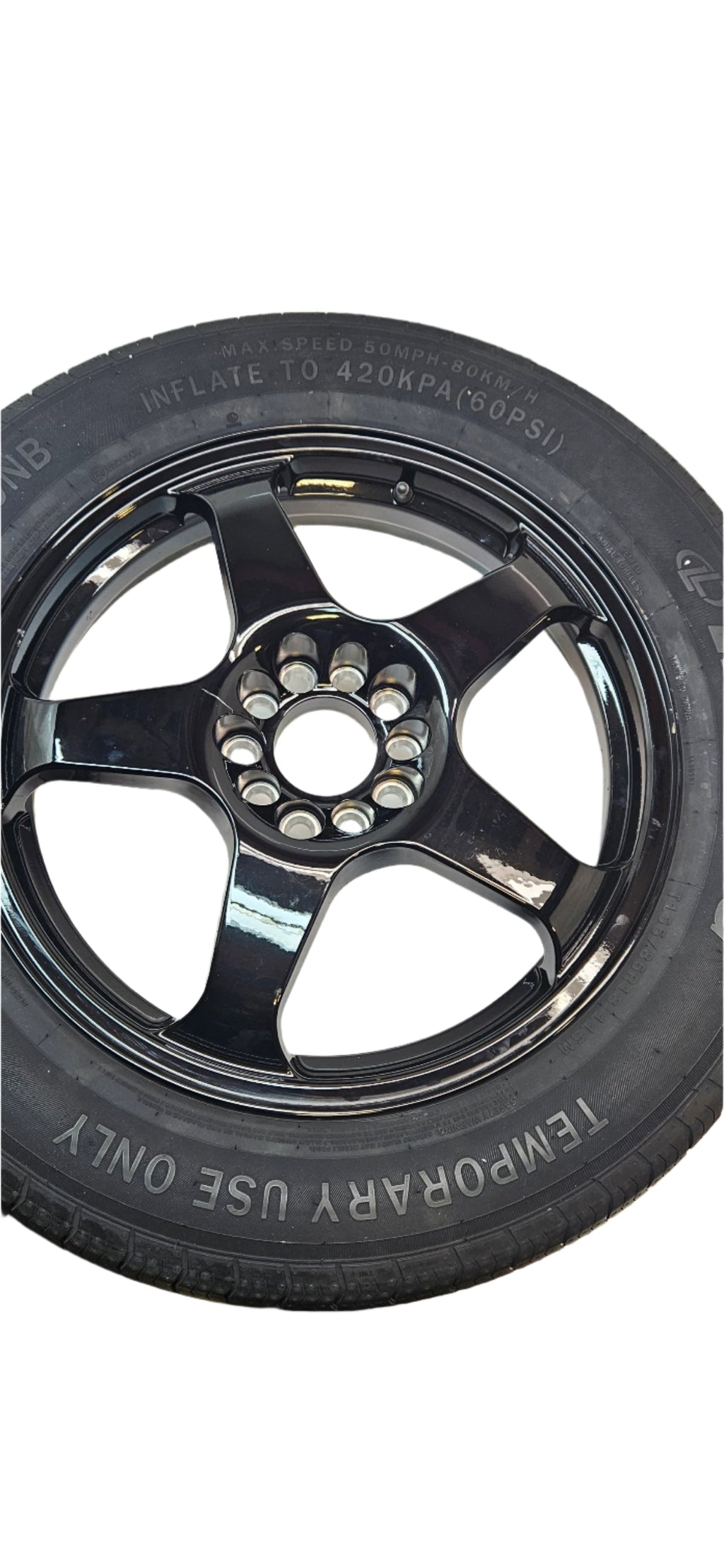 MODERN SPARE LINGLONG T010NB SPARE TIRE AND COMPLETE ACCESSORY KIT (POSSIBLY) FOR 2019-2025 BMW X4 (G02) OR 2020-2024 Ford Mach-E (Non GT) MODELS
