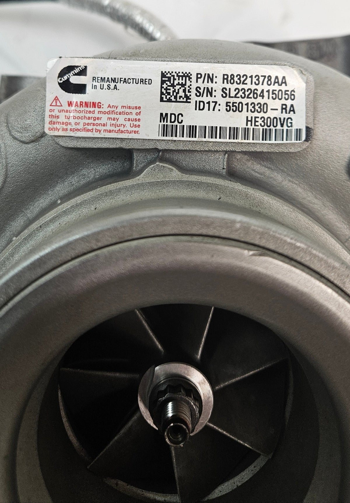 HOLSET HE300VG TURBOCHARGER CUMMINS 6.7L R8321378AA