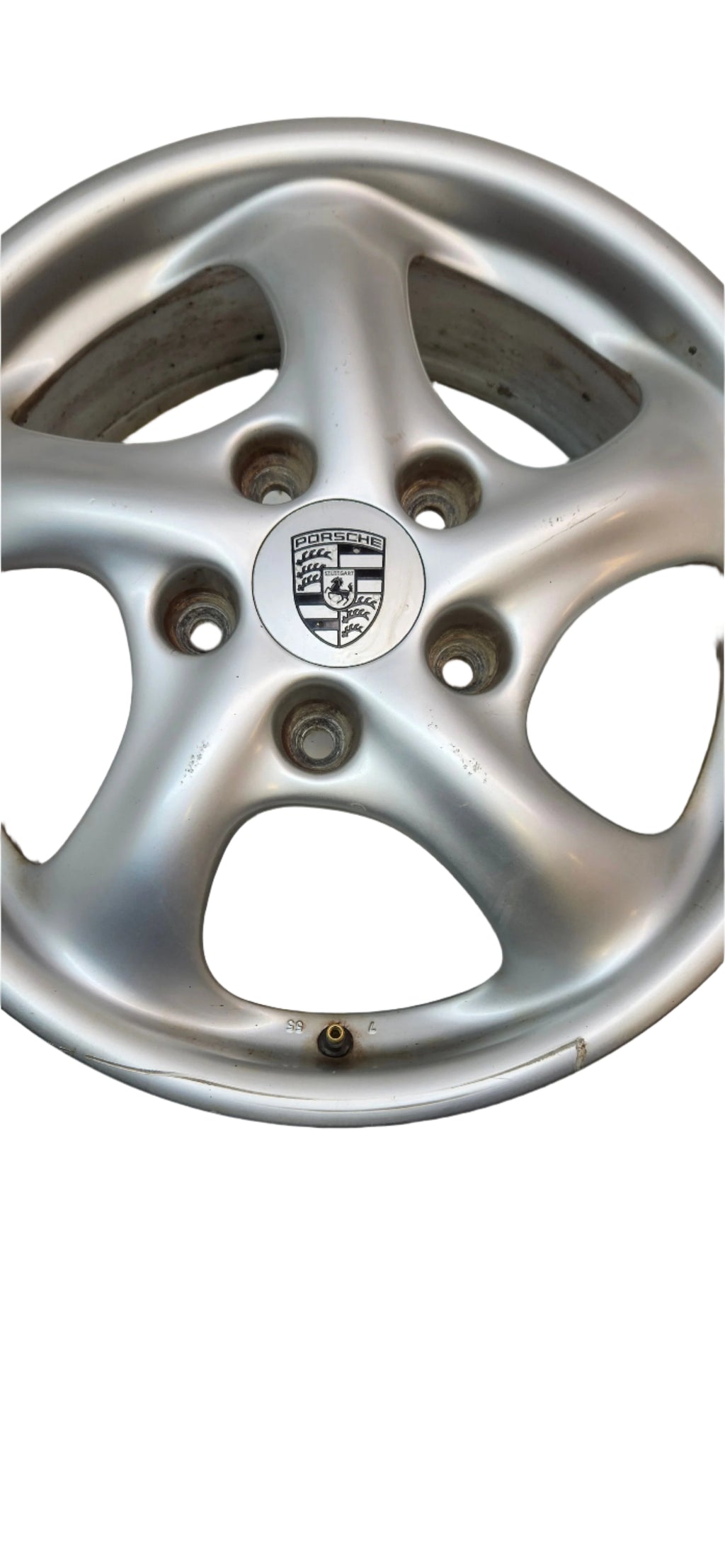 PORSCHE SET 99636212400 TWO FRONT WHEELS 7X17 ET 55 AND TWO REAR WHEELS 9X17 ET 55, FITS 911, BOXSTER 1997-2005