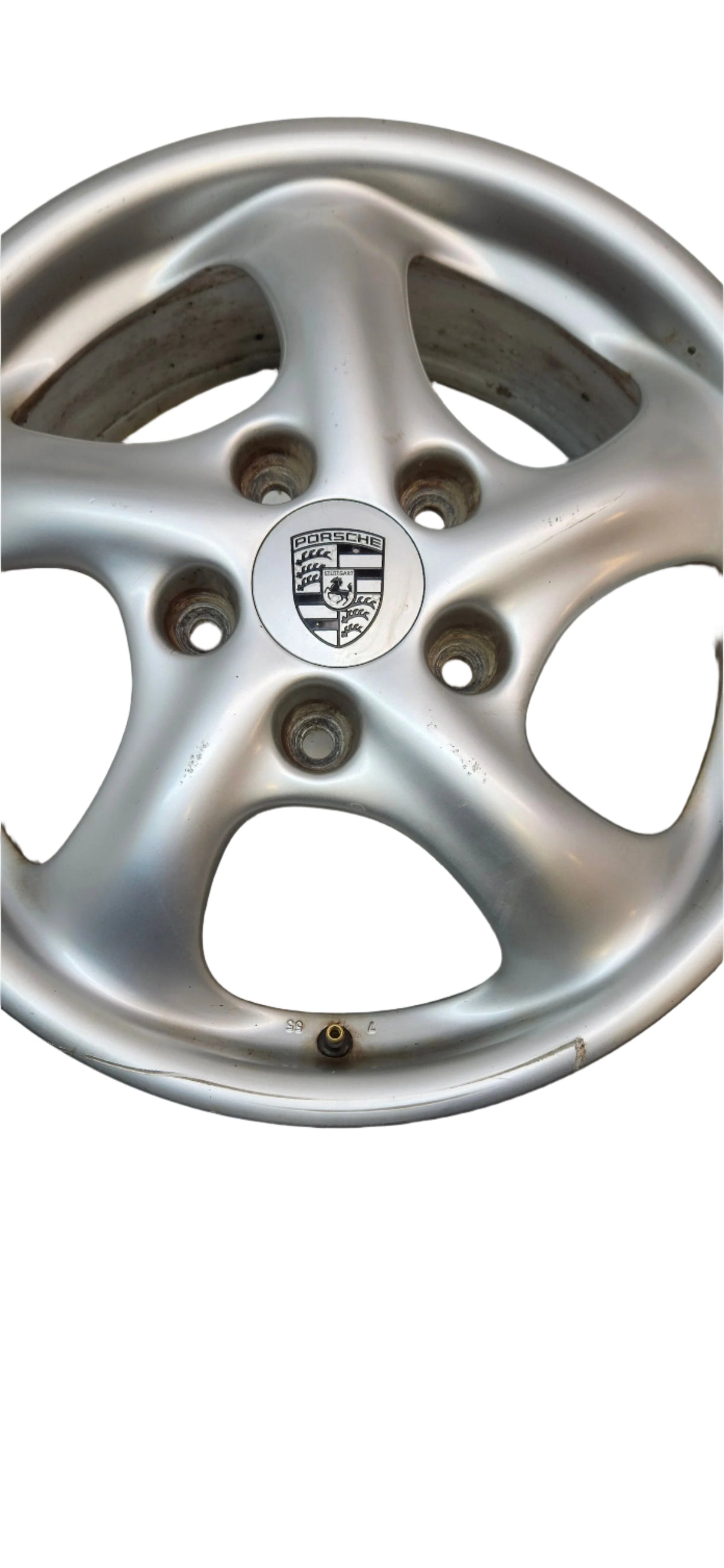 PORSCHE SET 99636212400 TWO FRONT WHEELS 7X17 ET 55 AND TWO REAR WHEELS 9X17 ET 55, FITS 911, BOXSTER 1997-2005