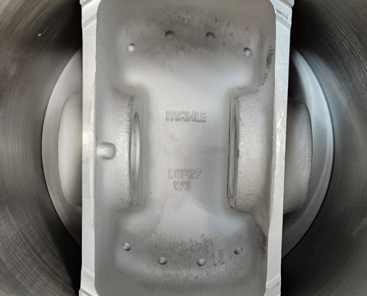 SET OF 6 MAHLE 503 60 92 OEM PORSCHE PISTON AND CYLINDER (EURO RS 2.7 LITER, 90.0 MM, 8.5:1 COMPRESSION, NIKASIL)