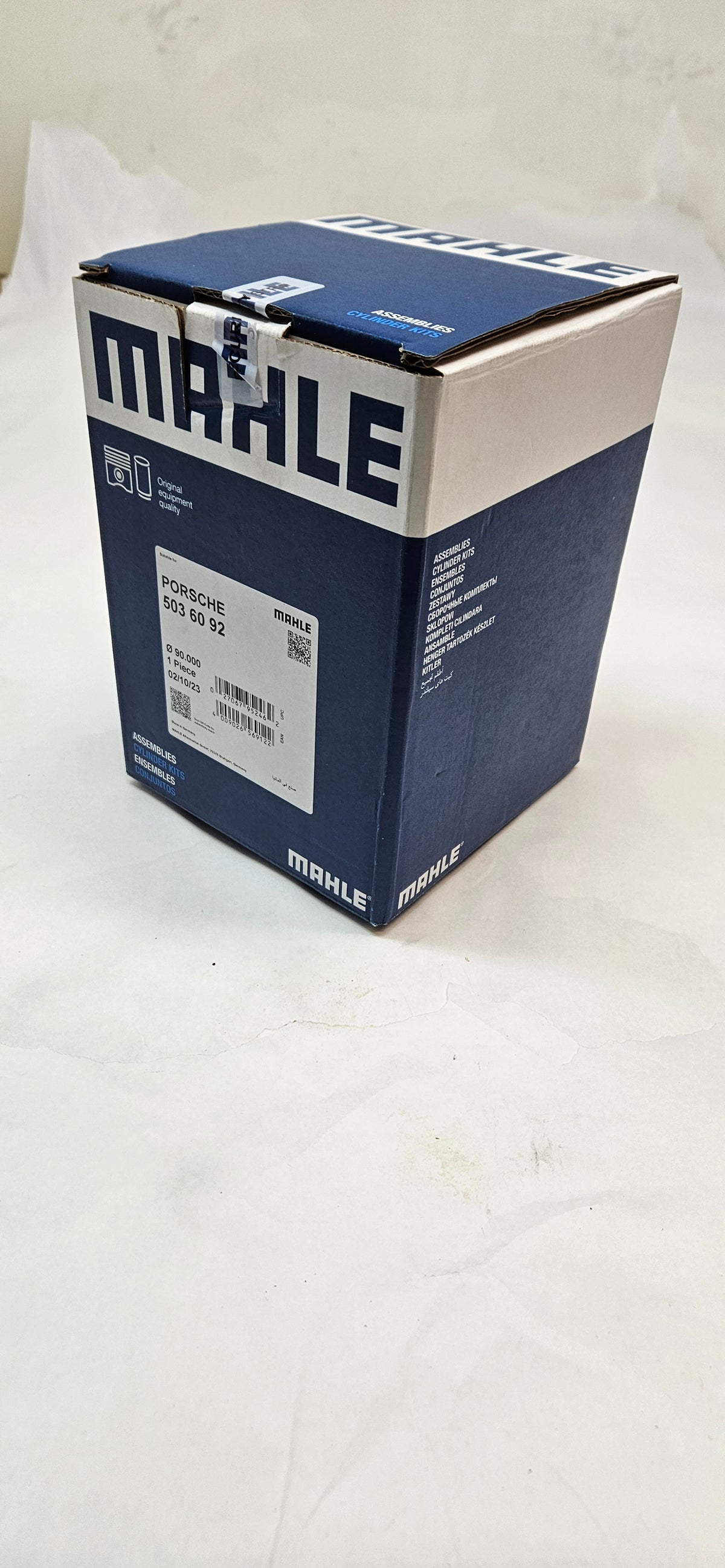 SET OF 6 MAHLE 503 60 92 OEM PORSCHE PISTON AND CYLINDER (EURO RS 2.7 LITER, 90.0 MM, 8.5:1 COMPRESSION, NIKASIL)