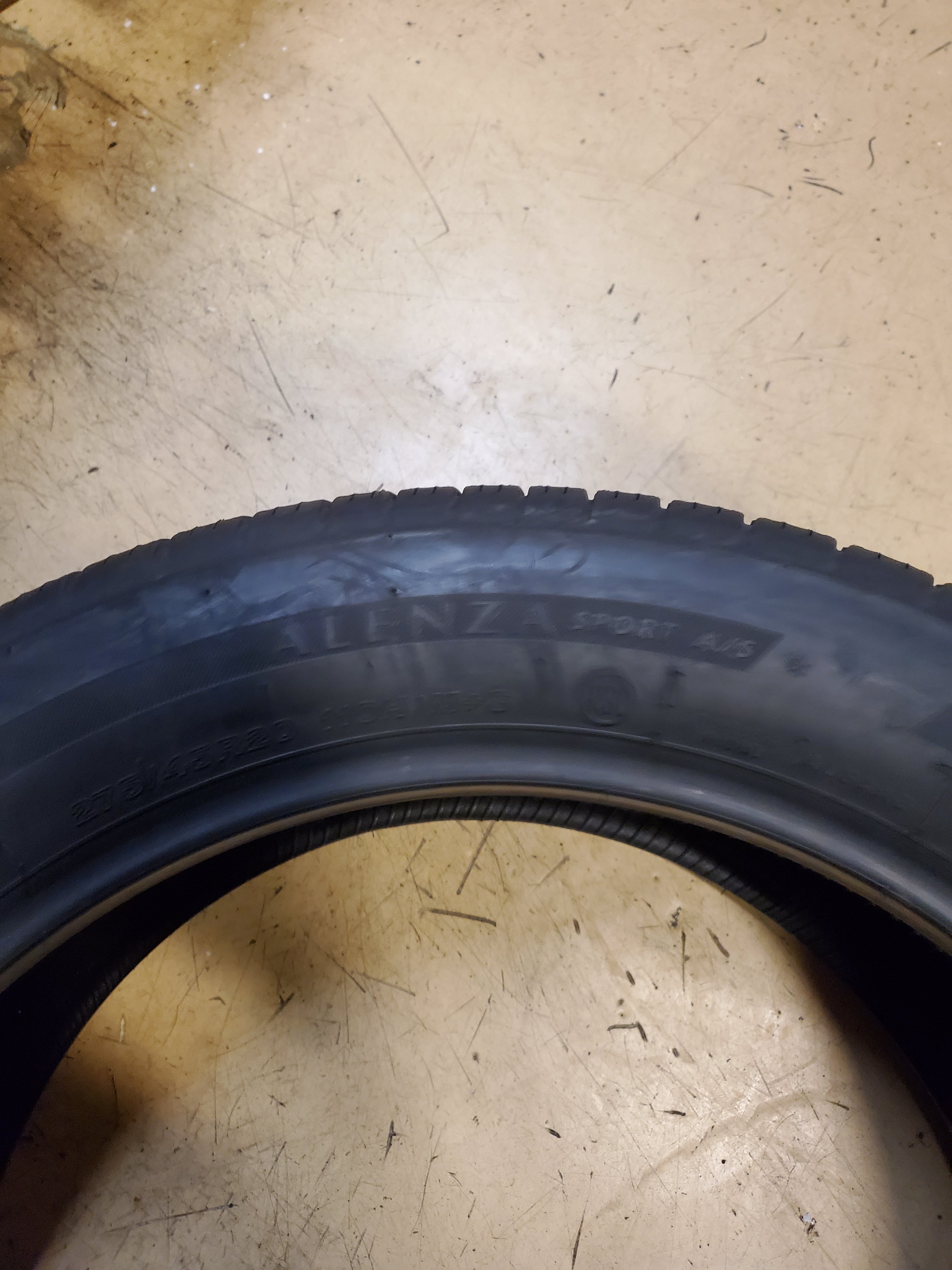BRIDGESTONE ALENZA SPORT A/S RFT BSW P 275 45 20 110H XL UHP TIRE 004027