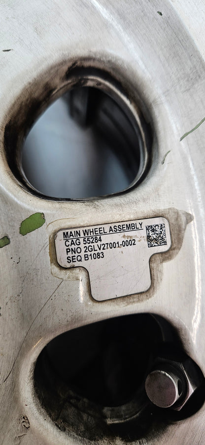 HONEYWELL WHEEL LANDING GEAR 34X10.5-R16  WHITE T-39 AIRCRAFT WHEEL 2614501-2