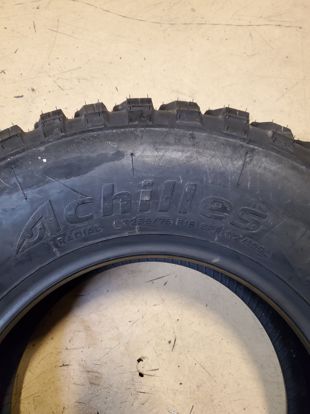 ACHILLES 838 MT BSW LT 265 75 16 112/109Q 6PLY MUD TIRE MAS267516