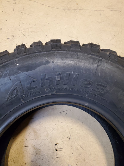 ACHILLES 838 MT BSW LT 265 75 16 112/109Q 6PLY MUD TIRE MAS267516