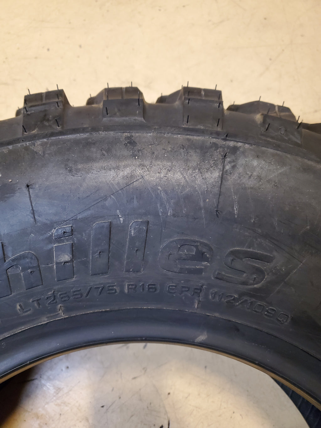 ACHILLES 838 MT BSW LT 265 75 16 112/109Q 6PLY MUD TIRE MAS267516